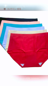 Fashion Ice Silk Seamless Summer Simple Women Underwear Ladies Panties 3pcs