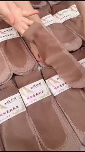 IVLOVE - Kaos Kaki Cewek Tipis Seperti Stocking Warna Kulit dan Hitam Kaus Kaki Stoking Semata Kaki Murah Transparan Import Kaos Kaki Wanita Stocking Tipis Dengan Tapak Tebal