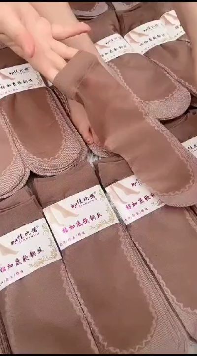 ITLOVE - Kaos Kaki Cewek Tipis Seperti Stocking Warna Kulit dan Hitam Kaus Kaki Stoking Semata Kaki Murah Transparan Import Kaos Kaki Wanita Stocking Tipis Dengan Tapak Tebal