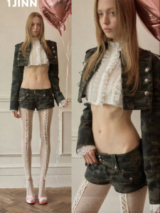 1JINN STUDIO | Napoleon Camouflage Short Canvas Jacket