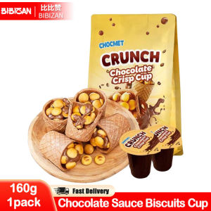BIBIZAN 160g Chocolate Sauce Biscuits Milk Coco Crispy Cookies Chocolate Cup Chinese Snacks