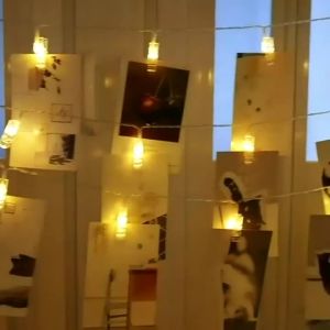 LED Fairy Lights Photo Clip String Lights 1m/2m/3m USB  Powered String Lights Bedroom Party WeddingHoliday Decoration