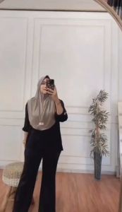 HIJAB BERGO PINGUIN TERBARU BAHAN JERSEY KERUDUNG INSTAN KHIMAR POLOS