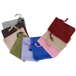 10 Chiếc 10x14cm Tự Nhiên Vải Bố Vải Lanh Cotton Túi Dây Rút Đóng Giáng Sinh Kẹo Quà Tặng Bao Bì Túi Đựng Đồ Trang Sức Bảo Quản