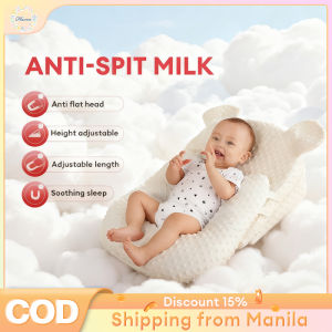 Baby Pillow Cotton Adjustable Head Support 0-1 Years For Feeding Anti-spill Milk Prevent Flat Head Soft Breathable