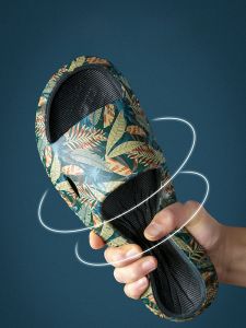 Viburn Mens Slip-On Slippers Home Anti-Slip Bathroom Bathing Flat Bottom Trendy Korean Fashion Outdoor Wear Summer Sandals