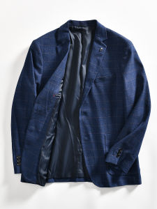 Áo Khoác Vest Kẻ Caro Thời Trang Công Sở Nam Mùa Xuân Mới Về Thường Ngày Đi Làm Cổ Bẻ Hai Nút Dài Tay Dáng Rộng