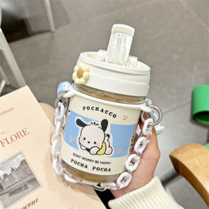 Cốc Nhựa Dung Tích Lớn Có Van Chui Dễ Thương Cầm Tay Đeo Chéo Chống Rơi Cho Học Sinh Cốc Đựng Nước Ngoài Trời