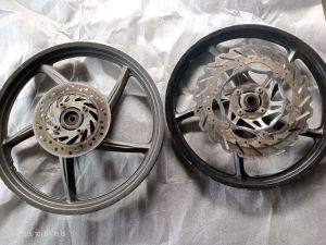 Velg original bekas Supra X 125 set disk depan belakang