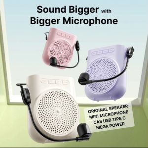 S105 ORIGINAL SPEKER USB TIPE TYPE C SPEAKER MIC MINI SPK MIK MIX CAS CHAS KARAOKE WAISTBAND PA A