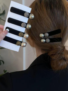 Velvet Bead BB Hair Clip Side Bangs Hair Accessories No Damage to Hair Fashionable Back of Head Hairpins Organizer Tool