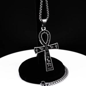 Egyptian Ankh Cross Key Of Life Necklaces for Women/Men Stainless Steel Mythology Chain Necklace Jewelry Bijoux Homme N3456S02