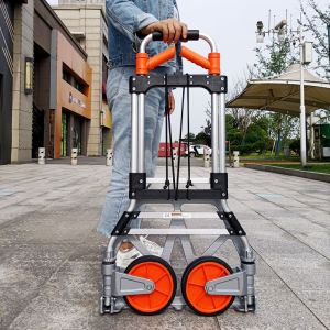 Portable Folding Hand-Dragged Shopping Cart Home Use Luggage Cart Vegetable Buying Truck Easy Carry Mini Market Research