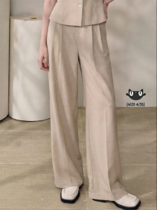 Roey s house | Professionally Stylish Summer Flax Wide Leg Pants Khaki