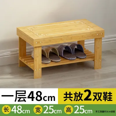Sitting Shoe Rack Bamboo Multi-level Storage Rack