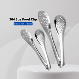YU Ready Stock 9"/ 12" inch Premium Food Quality Stainless Steel Tongs Food Tong Cooking Tool Cooking Utensil