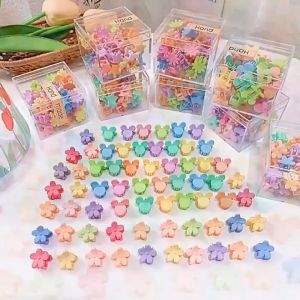 30Pcs With Pouch Baby Girls Cute Mini Hairpin Mix Color Hair Crab Clamp For Kids