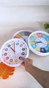 Jam Dinding Edukasi Anak Besar – 30CM / Jam Dinding Aesthetic 25CM / Jam Dinding Edukatif Dekorasi Rumah – Jam Edukasi Jam Belajar Mengenal Waktu Anak