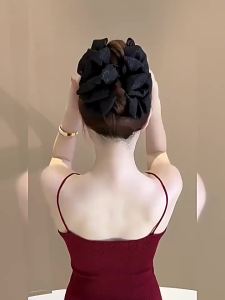 1/2pcs ZYFHTT Black White Mesh Large Hair Clip Claw for Women Elegant Back of The Head Shark Clip Fashion Girl Hair Clamp