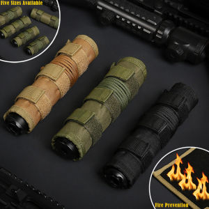 Tactical Suppressor Cover Fire Protection Cover 4/5/6/7/9inch Protective Cases Hunting Shooting Heat Resistant Suppressor Cover