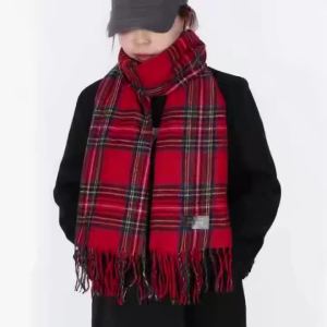 Fashion Scottish Style Tartan Warm Scarf for Women Plaid Soft Long Wrap Shawl Christmas for Girlfrend Wife Mom
