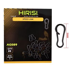 Phụ Kiện Câu Cá Hirisi 100 Chiếc Móc Nối Nhanh Bằng Thép Carbon Cao Cấp Xoay Nhanh Phụ Kiện Đầu Cần Câu Cá Chép AG039