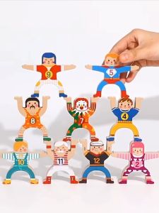 Mainan balok susun edukasi anak stacking block balance