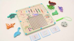 Magnetic Double-Sided Dinosaur Maze Learning Education Toys Color Matching Montessori Toys Concentration training for child Gift