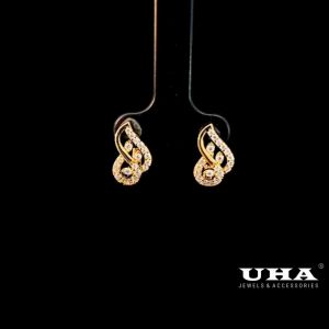 B1645 Bông tai nữ thiết kế sang trọng đính đá cao cấp sáng lấp lánh UHA