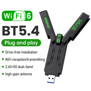 WiFi 6 USB Adapter AX900 Dual Band 2.4G+5Ghz Wi-Fi Dongle USB High-Speed 4 Antenna Wireless Card Receiver For PC/Laptop Win10/11