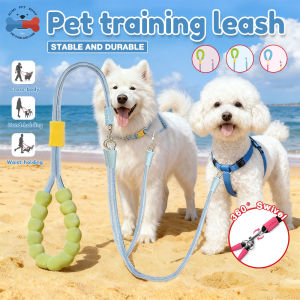 Double Dog Leash No Tangle Detachable 360° Swivel Device with Padded Handle