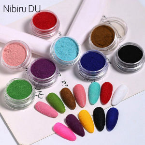 6/3/1PCS 3D Flocking Velvet Powder Nails Art DIY Tips Design 7 Color Velvet Flocking Dust Powder Glitter Velvet Flocking Powder