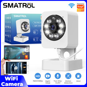 SMATRUL 1080p Original Surveillance Camera night vision Tuya Wifi Smart Indoor Home Security Camera PIR Motion Human body Detection Camera 360° Rotation head CCTV night visionSurveillance monitoring Camera