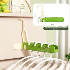 Foldable Portable Travel Hotel No Trace Anti-Slip Multi-Function Drying Clothes Hanger Home Use Plastic Nordic Style for Everyone