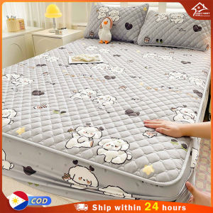 COZY Waterproof Urine Proof Bed Canopy Thicken Fittedsheet Cartoon Cute Fitted Bedsheet Bedsheet Mattress Protector