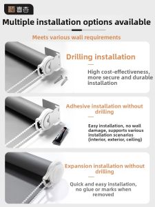 Bathroom Kitchen Toilet Roll Curtain Light Blocking Blinds Easy Installation