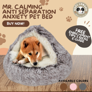 ✅[SG] MR. CALMING ANTI SEPARATION ANXIETY PET BED ★ FREE Enrichment Tips & Ideas e-Guide Worth $7 ★
