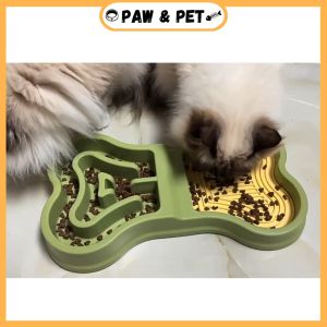 Slow Pet Food Bowl With Lick Pad Slow Pet Feeder Drink Feeder For Cat & Dogs Mangkuk Makanan Kucing & Anjing
