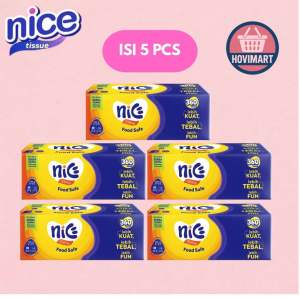 (PAKET 5 PACK) Tisu Tissue NICE 360 Helai 2Ply | Tisu Facial Wajah Nice | Tissue NICE