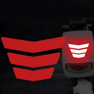 YEGBONG | [NM]3Pcs/Set Motorcycle Stickers Tail Bumper Decal Adhesive Tape Reflective Warning Trapezoidal Arrow For Car Truck Bike[NM]