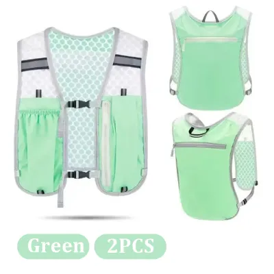 Running Hydration Vest Janpan Original Lightweight Waterproof Breathable Backpack with Adjustable Buckle Reflective Strip Bladder Compatible Quick Dry Large Capacity for Trail Running Cycling Hiking Mountaineering Outdoor Climbing Accessories Unisex