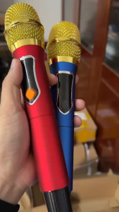 HT-09 XANH ĐỎ Micro không dây Thu sóng tốt Chống hú Độ nhạy cao sử dụng cho các loại loa kéo và Amply