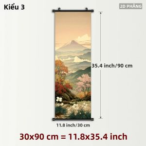 VIKAMA Núi Phú Sĩ Sóng Cuộn Thảm Ukiyo-e Nghệ Thuật Phong Cách Nhật Bản Treo Tường Cho Lối Vào Nhà Phòng Khách Phòng Ngủ Trang Trí Quà Tặng