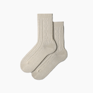 Autumn Winter Japanese Export Boneless Colored Dot Yarn Raw Cotton Double Needle Womens Socks Retro Nostalgic Dark Pattern Easiest for Match Zhongbang Cotton Socks Tide