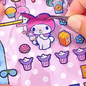 Payoe Sticker Book Sanrio Quiet Book Aesthetic Diy Buku Sticker 3D Quiet Book Busy Book Buku