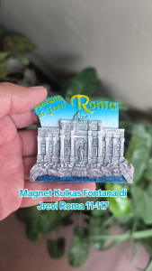 Fridge Tempelan Magnet Kulkas Souvenir Negara Italia Italy Itali Roma Rome Fontana di Jrevi Roma 11-117