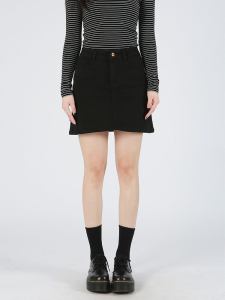 กระโปรงยีนส์ทรงเอเอวสูงสำหรับผู้หญิง ผ้าฝ้ายผสมโพลีเอสเตอร์ ทรงเข้ารูป สไตล์เกาหลี กระโปรงสั้นผู้หญิง