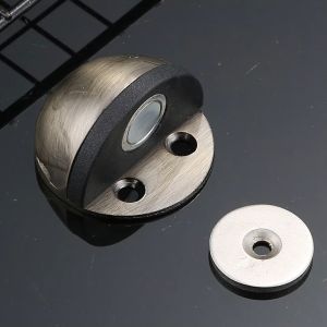 Chặn cửa bán nguyệt inox chặn cửa nam châm，kèm miếng dán tường 3M đồ ốc vít - ESTLA