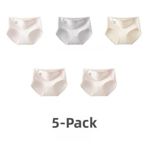 PIER N°5 | Herbal Initial Color Seamless Extended Crotch Color Cotton Womens Underwear 7A Antibacterial Class A Medical Pure Cotton Mid Waist Triangle Shorts