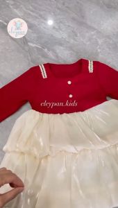 Dress Mini Lengan Panjang Import Baju Terusan Anak Perempuan Cewek
